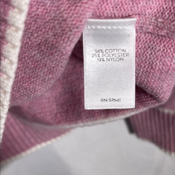 J. JILL WOMENS PINK WHITE TRIM SWEATER SMALL PETITE - Picture 4 of 5